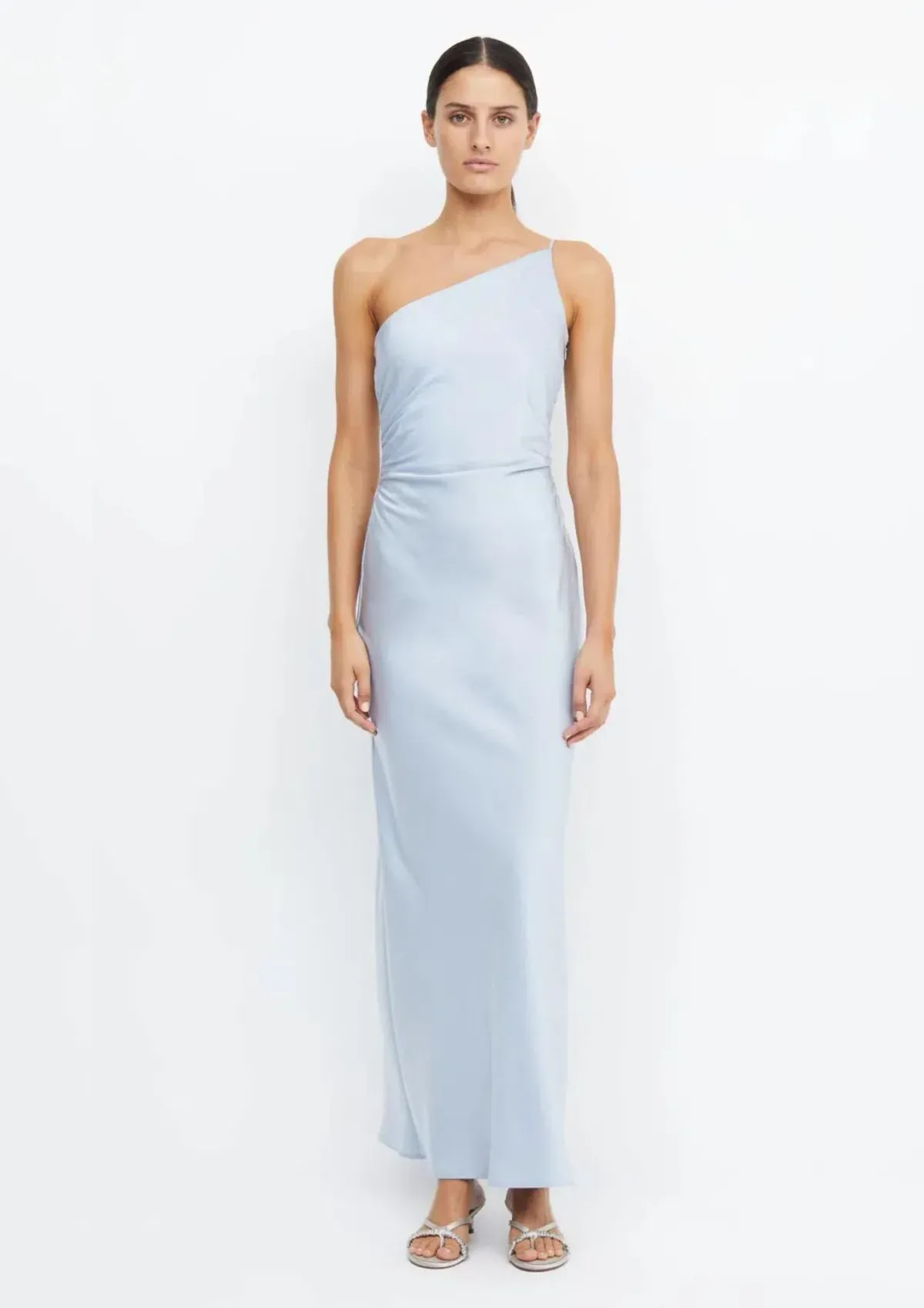 Bec & Bridge Eternity Asym Maxi Dress Dusty Blue Size 8 - Image 1
