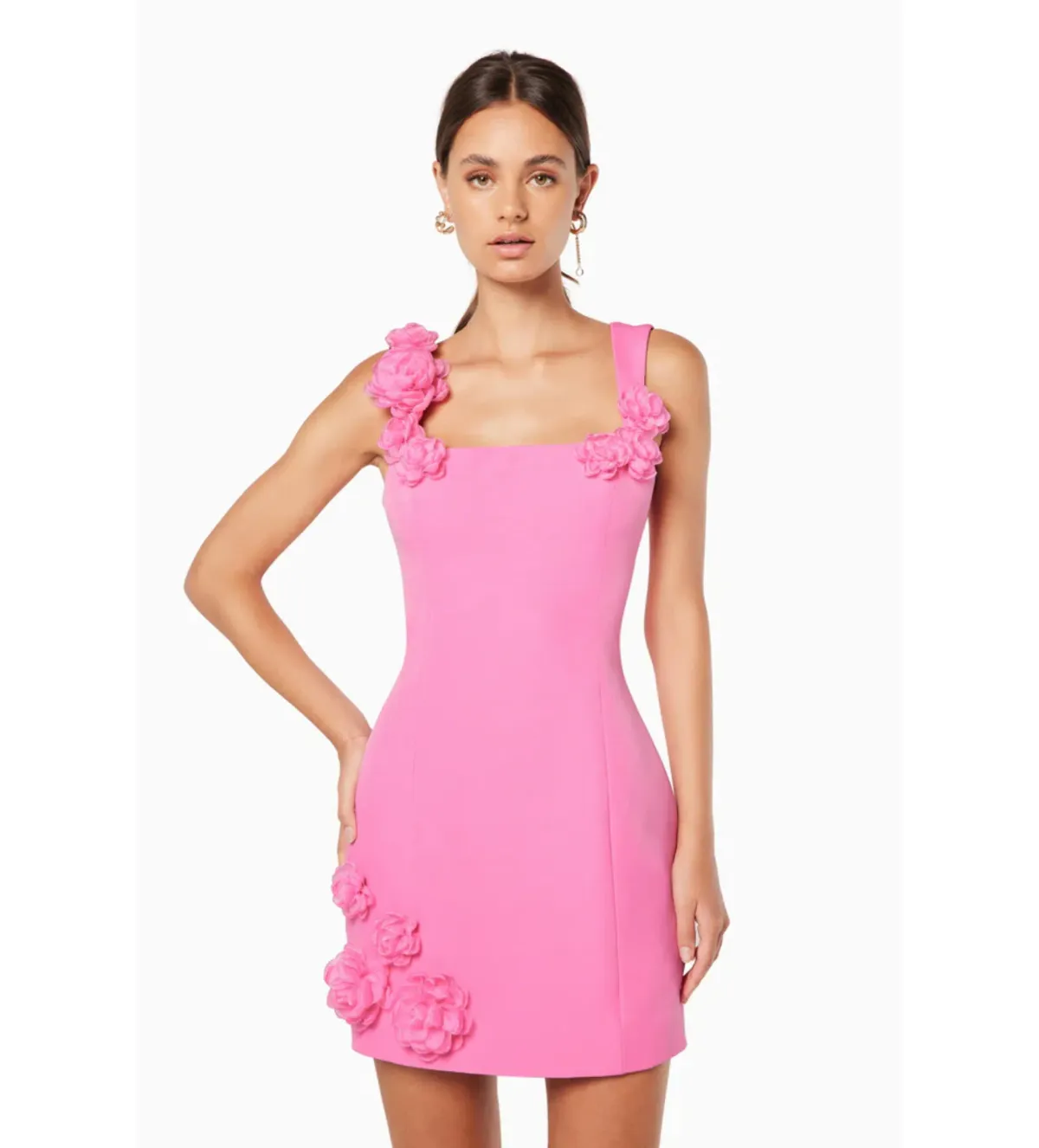 Elliatt Trompe 3D Floral Mini Dress Pink Size S/AU 8 - Image 2