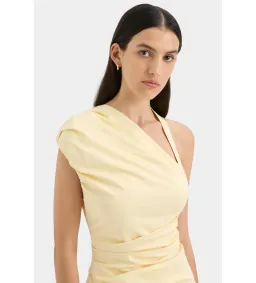 Sir the Label Azul Gathered Mini Dress in Butter Size 0 / AU 6 for rent on The Volte - image 3
