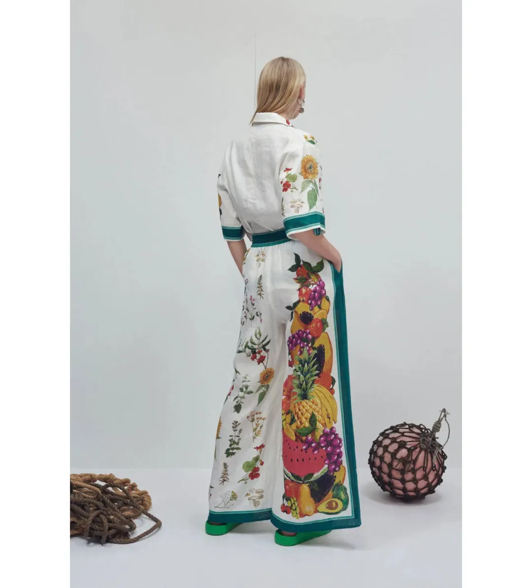 Alemais Frutta Shirt and Pant Set Multi Print Size AU 12 for rent on The Volte - main image