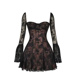 House of CB Analissa Black Lace Corser Mini Dress Size AU 6 for rent on The Volte - image 5