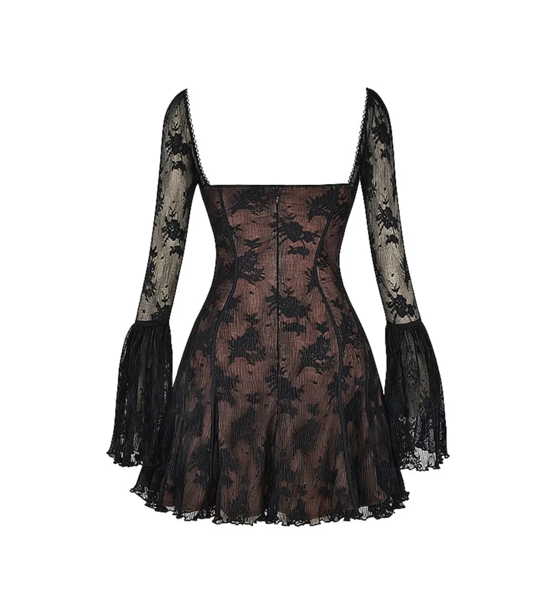 House of CB Analissa Black Lace Corser Mini Dress Size AU 6 for rent on The Volte - main image