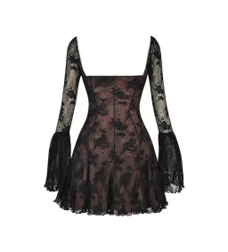 House of CB Analissa Black Lace Corser Mini Dress Size AU 6 for rent on The Volte - image 7