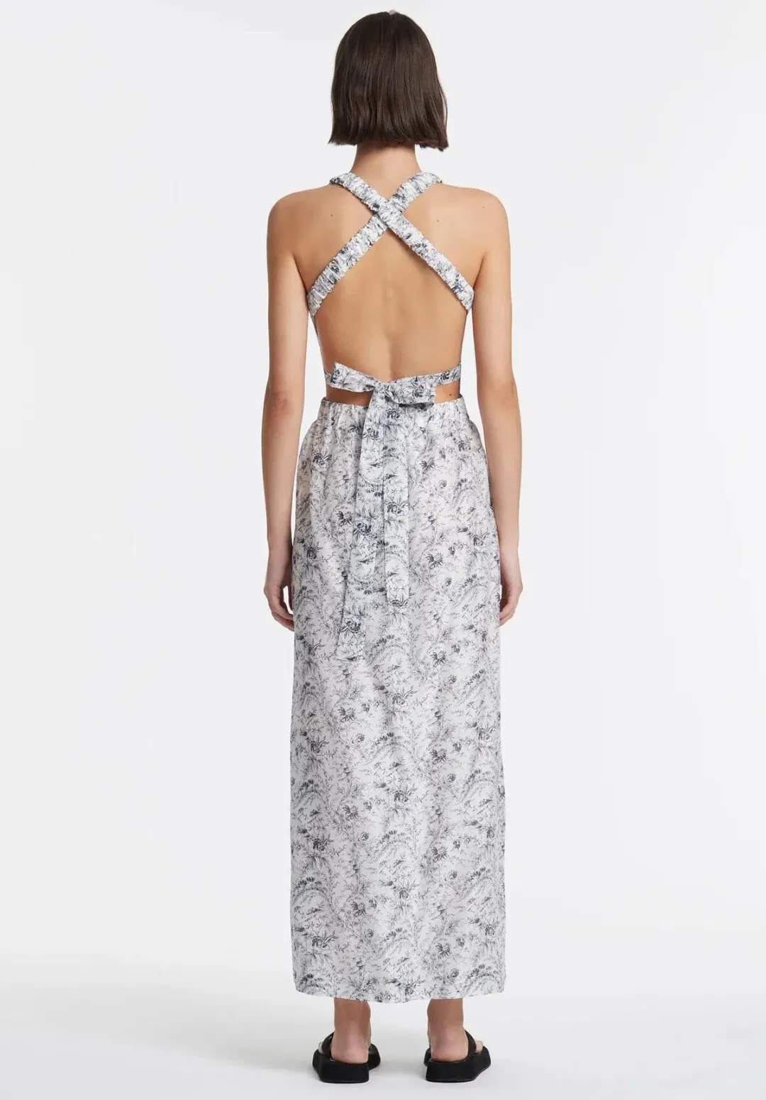 Sir the Label Caprice Cross Back Gown Print Size 6 for rent on The Volte - main image