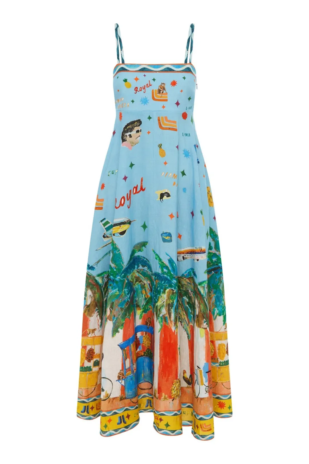 Alemais All Aboard Midi Sundress Print Size 10 for rent on The Volte - main image