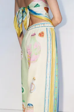 Alemais Elixir Scarf And Pants Set Multi Print Size 8 for rent on The Volte - image 3