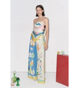 Alemais Elixir Scarf And Pants Set Multi Print Size 8 for rent on The Volte - image 1