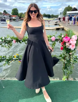 Odd Muse Ultimate Muse High Waist Square Neck Midi Dress Black Size AU 8 for rent on The Volte - image 9