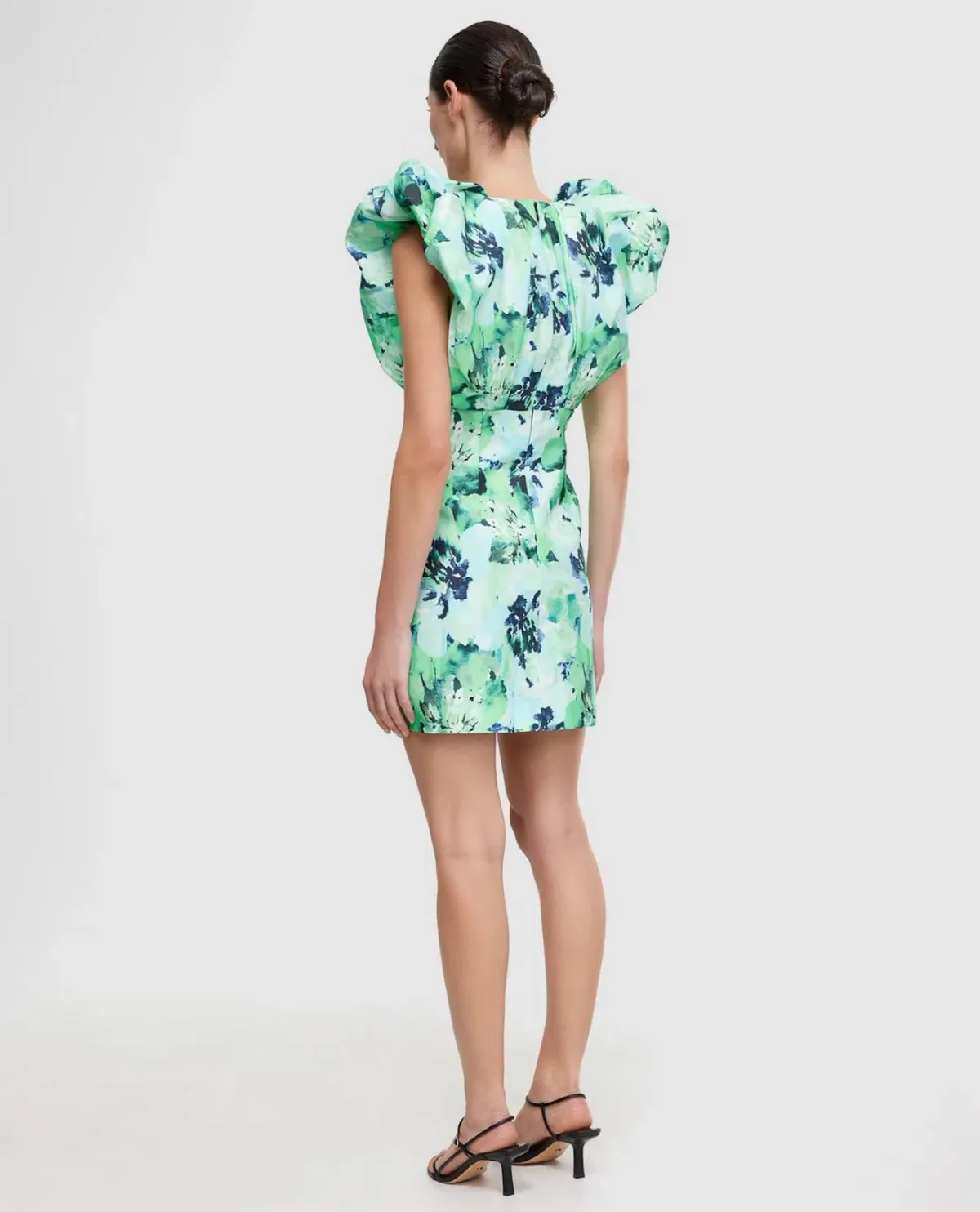 Acler Denare Mini Dress Juniper Hibiscus Size 10 - Image 3