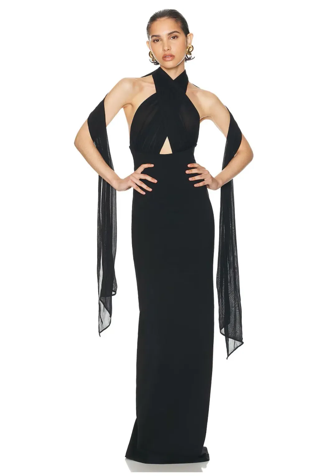 Helsa The Amber Dress Black Size XS / AU 6 for rent on The Volte - main image