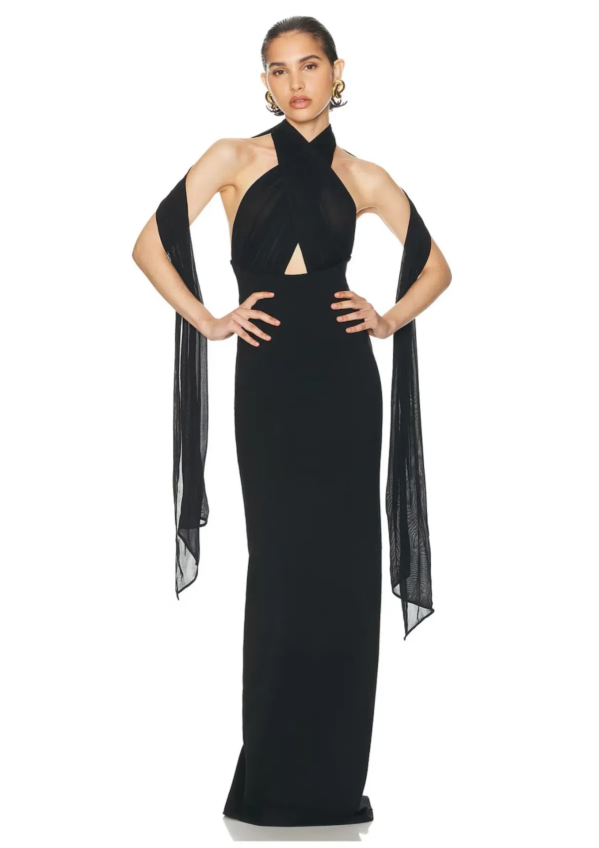 Helsa The Amber Dress Black Size XS / AU 6 for rent on The Volte - main image
