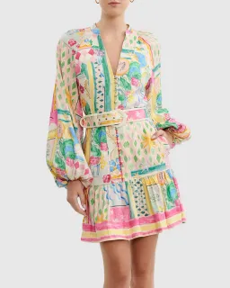 Rebecca Vallance Le Mur Rose Mini Dress Multi Size 8 for rent on The Volte - image 2