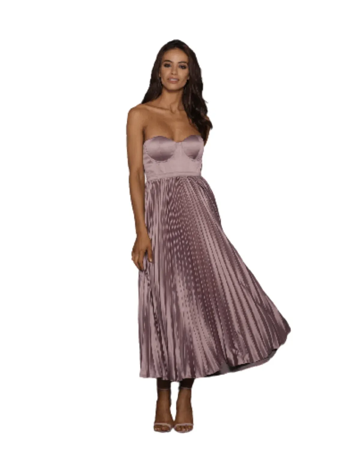 Elle Zeitoune Milan Dress Pink Metallic Size 8 for rent on The Volte - main image