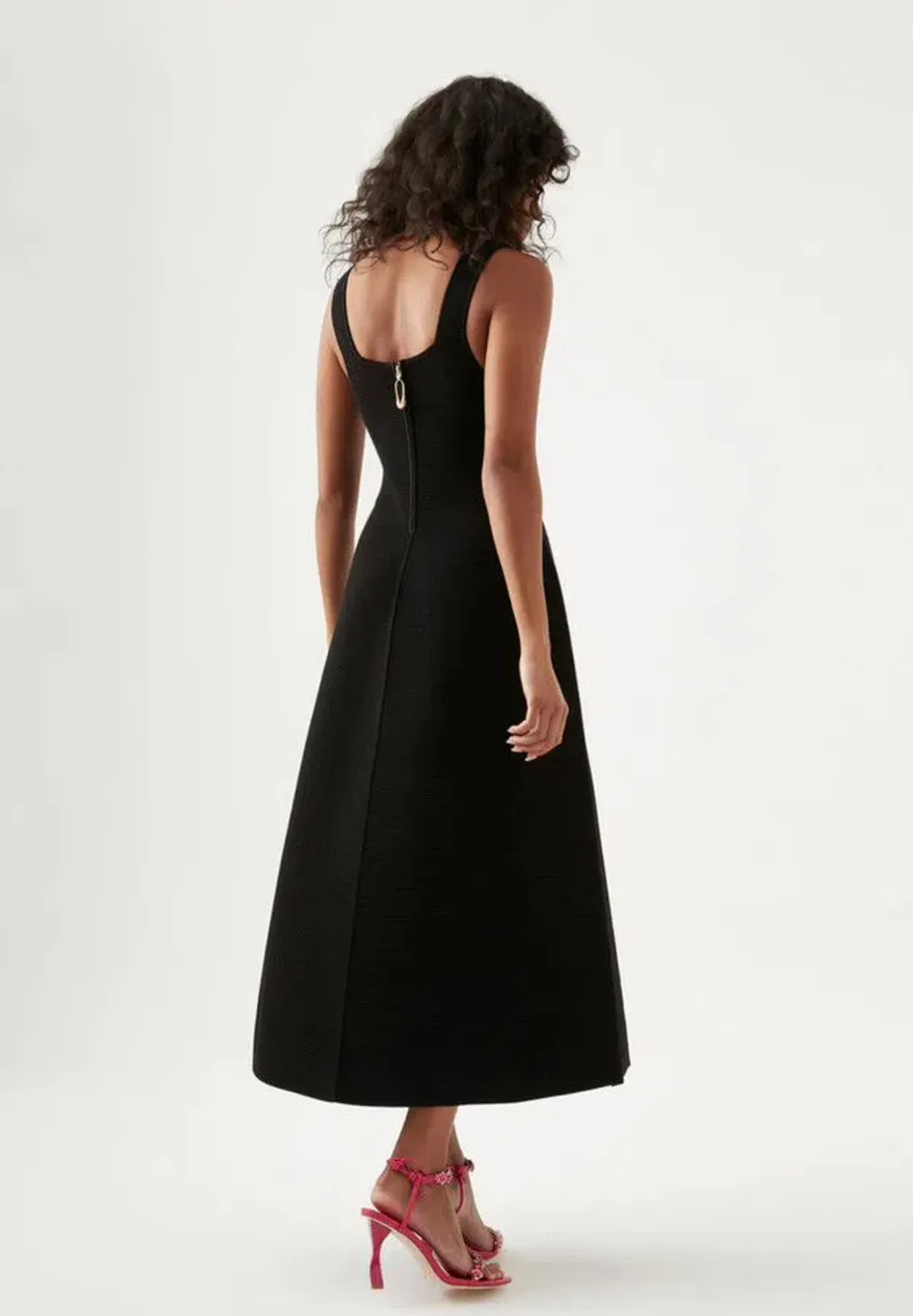 Aje Marisole Knit Midi Dress Black Size AU 10 - Image 3