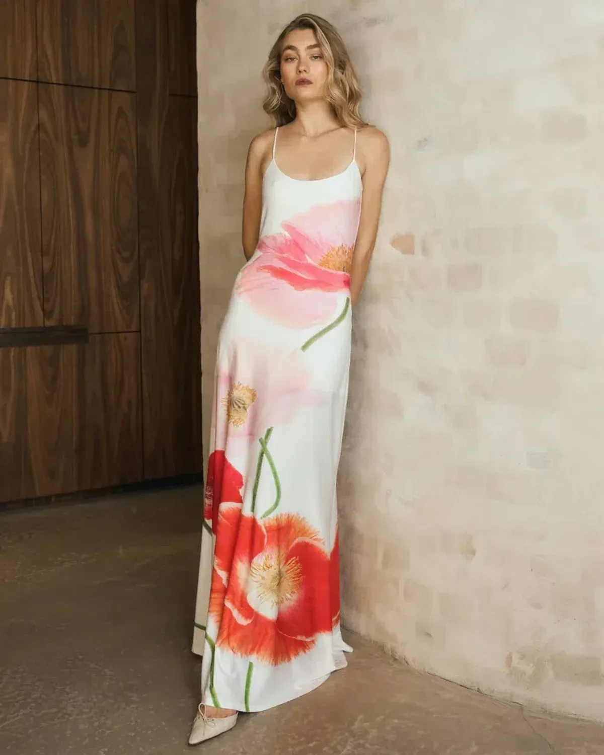 With Harper Lu Low Back Maxi Dress in Poppy Size 8 - Image 1