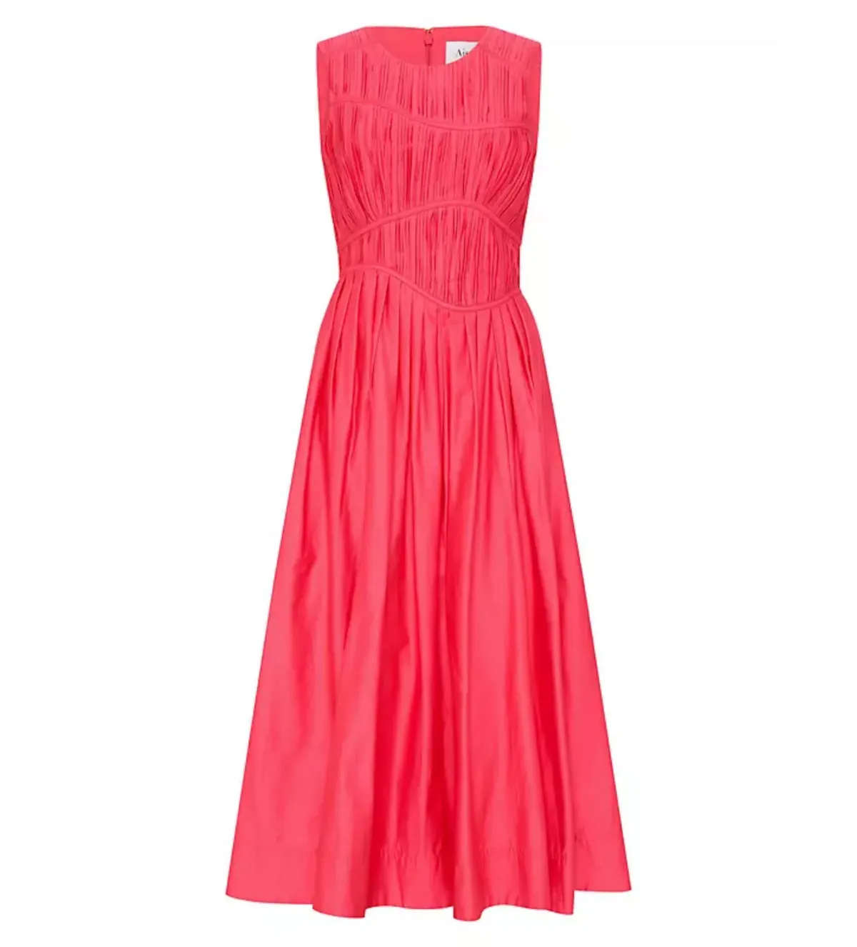 AJE Nya Gathered Midi Dress Hot Pink Size 10 - Image 4
