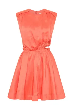 AJE Holly Mini Dress Coral Size 10 for rent on The Volte - image 3