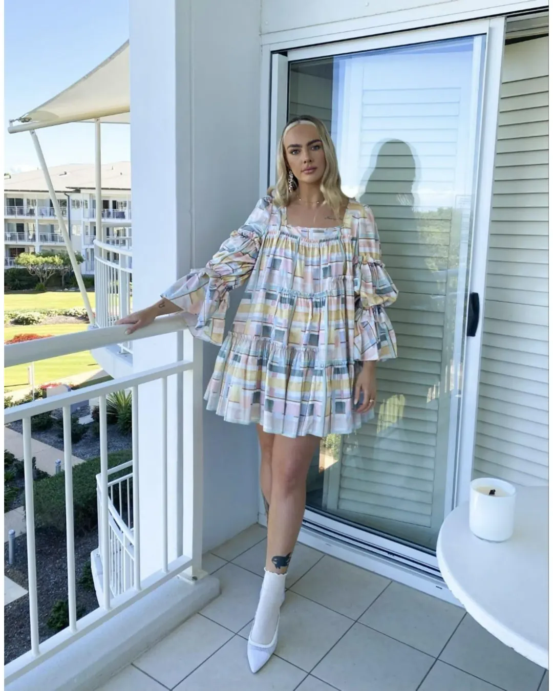 Aje L’Esprit Mini Dress Multi Size AU 6 for rent on The Volte - main image
