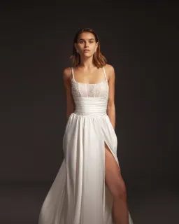 Galia Lahav Tammy Dress White Size 14 for rent on The Volte - image 2