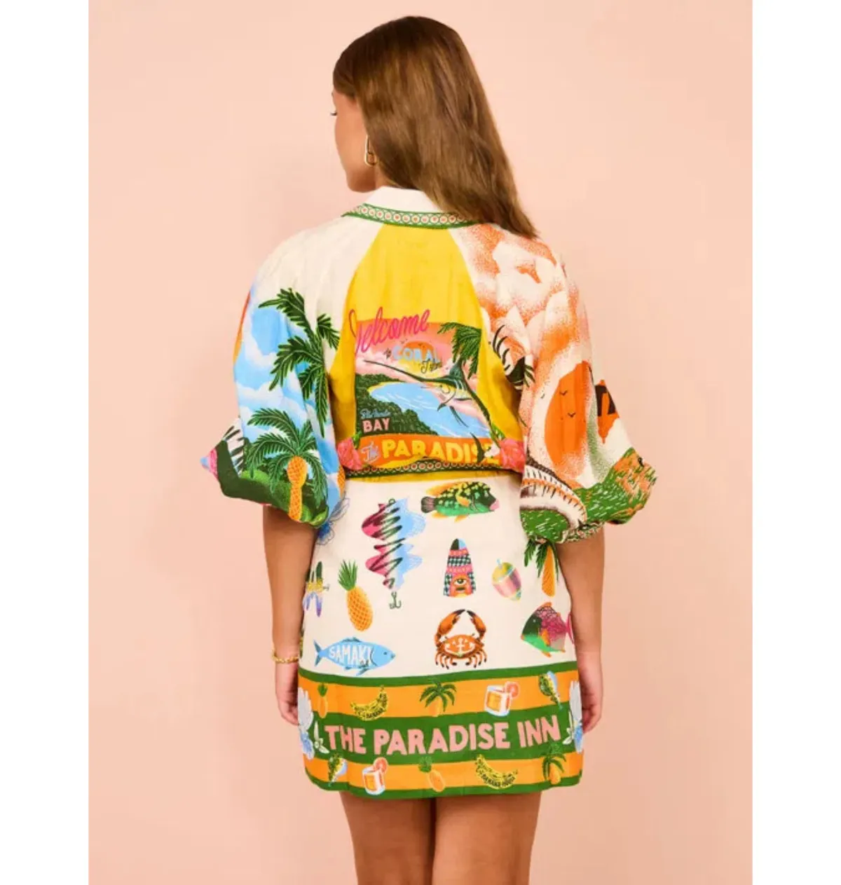 Alemais Paradiso Mini Dress Multi Size AU 10 - Image 6