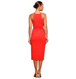 Pasduchas Kiss Up Midi Dress Coral Size AU 10 for rent on The Volte - image 4