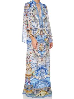 Camilla Geisha gateways drawstring button up dress size 14 for rent on The Volte - image 1