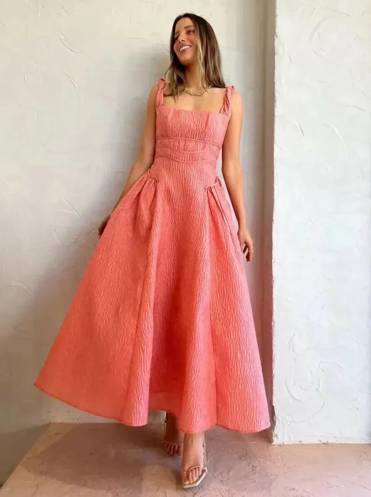 Rachel Gilbert Sophy Strap Dress in Pink Size 8 - Image 2
