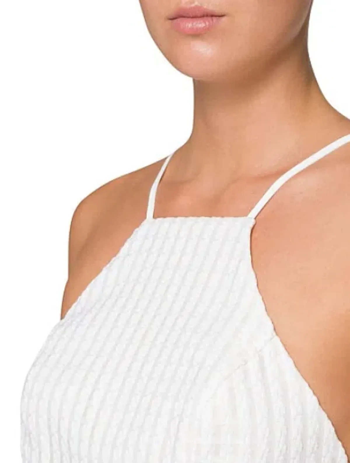Shona Joy White Lucia Lace Up Midi Dress White Size 10 - Image 3