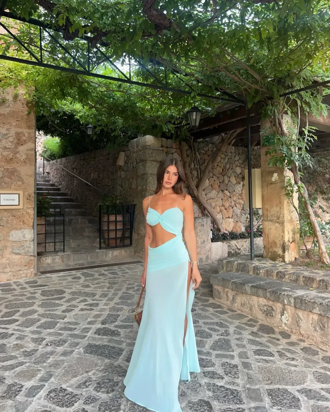 Natalie Rolt Dahlia Dress Baby Blue Size 1 / AU 8 for rent on The Volte - main image
