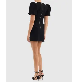 Rebecca Vallance Sirene Puff Sleeve Mini Dress Black Size AU 6 for rent on The Volte - image 4