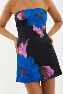Rebecca Vallance Acid Bloom Strapless Mini Dress Floral Size AU 6 for rent on The Volte - image 1