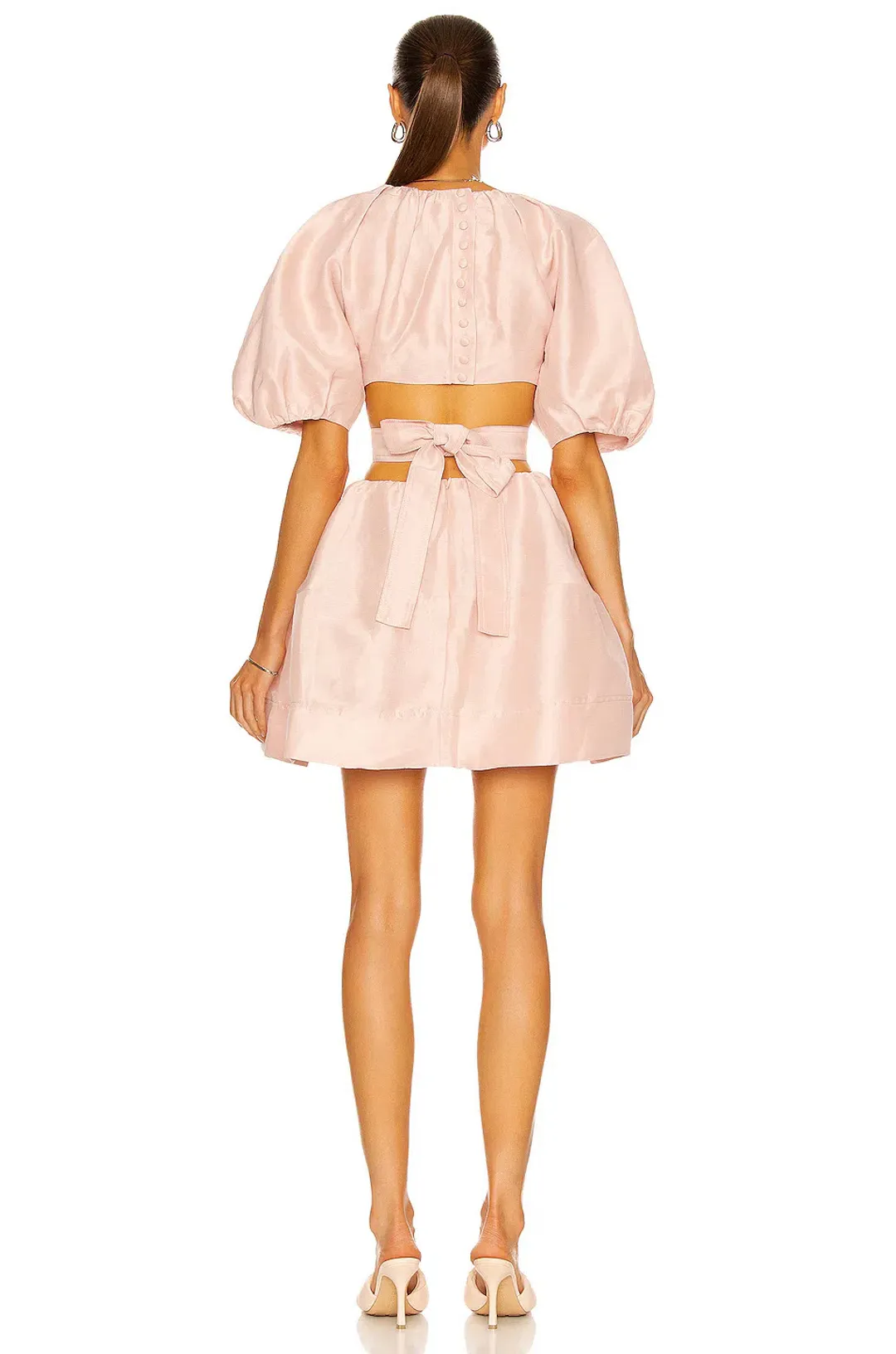 Aje Psychedelia Cut Out Mini Dress Pink Size 6 for rent on The Volte - main image
