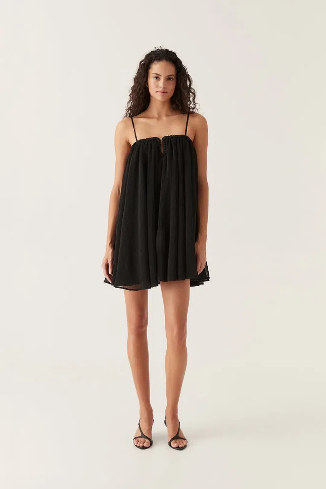 Aje Filigree Sweetheart Mini Dress Black Size 10 for rent on The Volte - main image