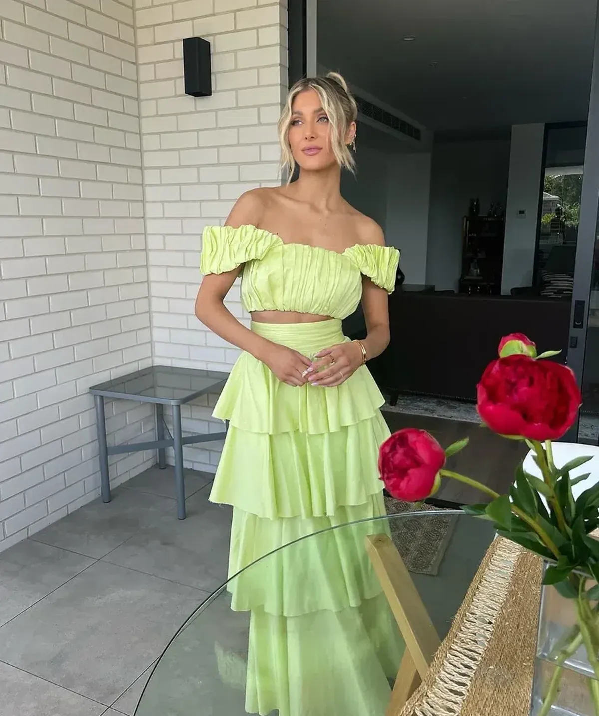 Aje Medina Set in Lime Green Size 6 - Image 2