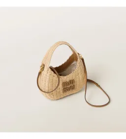 MIU MIU Wander Wicker Hobo Bag for rent on The Volte - image 1