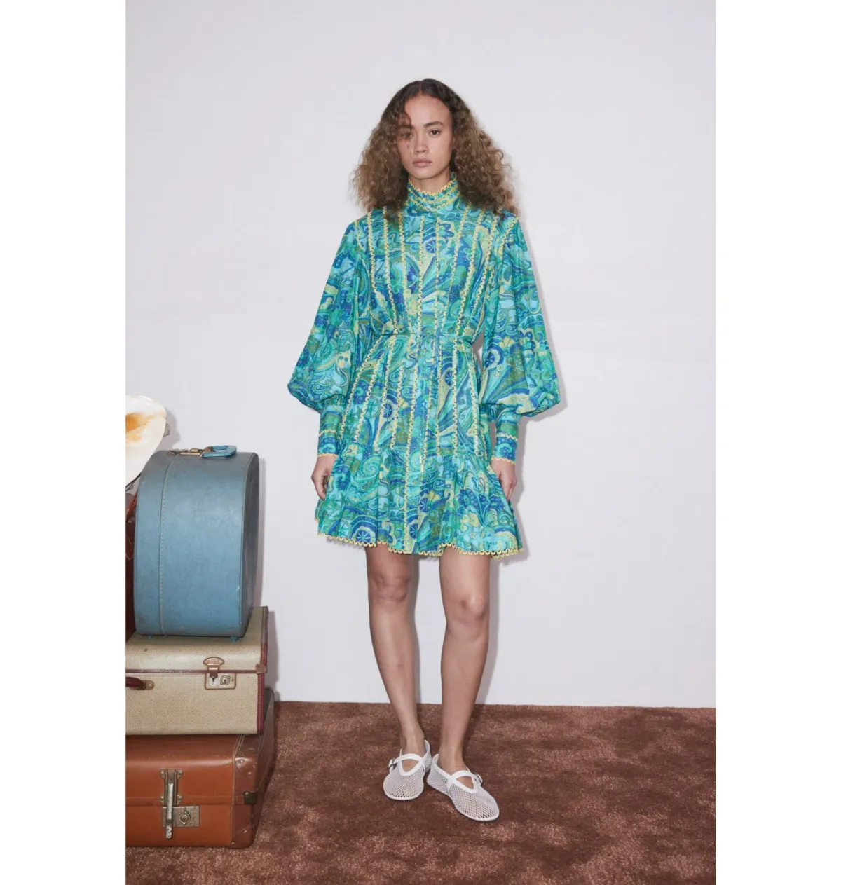 Alemais Ceto Mini Dress Print Size AU 8 - Image 1
