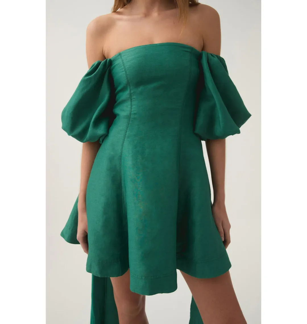 Aje Incarnation Mini Dress Emerald Size AU 8 for rent on The Volte - main image