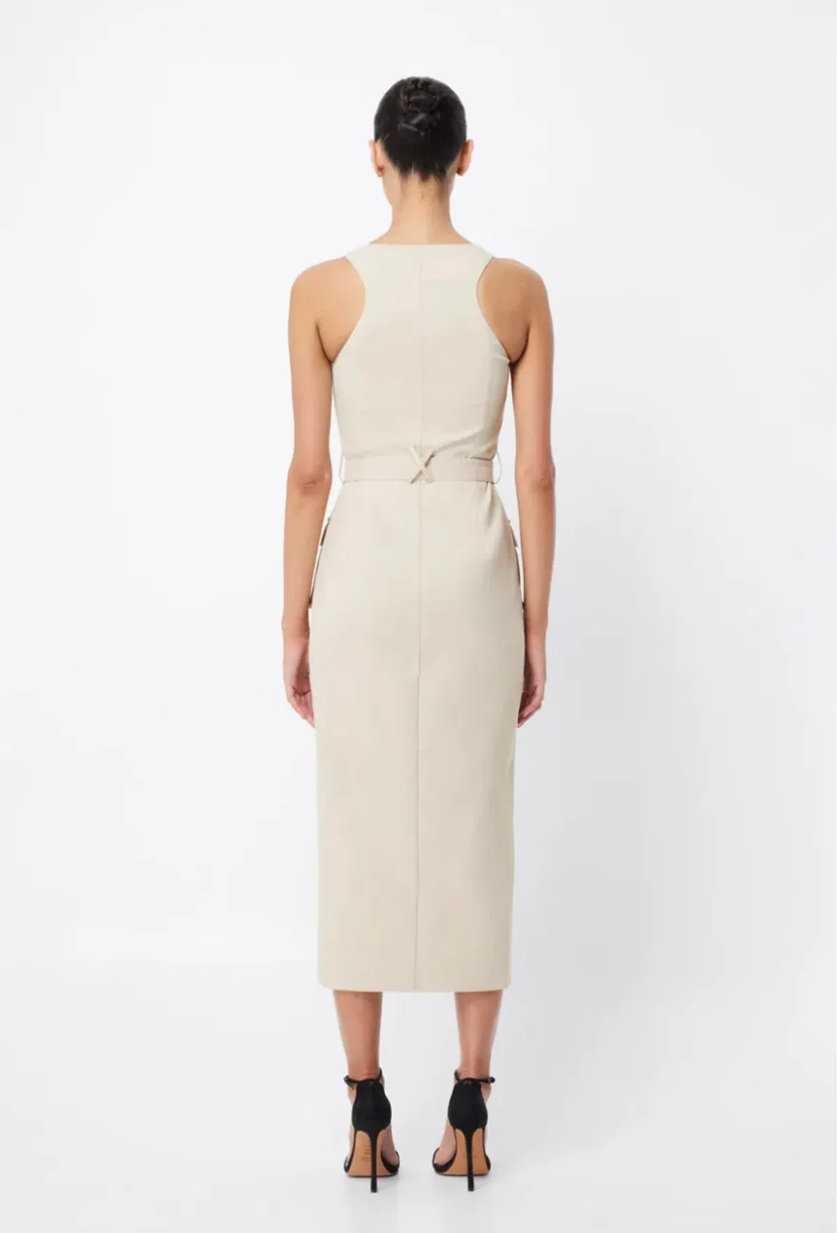 MOSSMAN BEIGE ON HIATUS MIDI SAFARI DRESS - Image 6