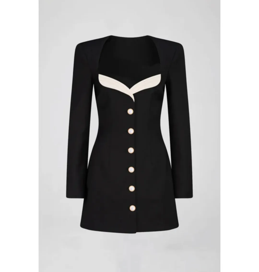 Atoir Mary Jane Mini Dress Black/Ivory Size XS / AU 6 for rent on The Volte - main image