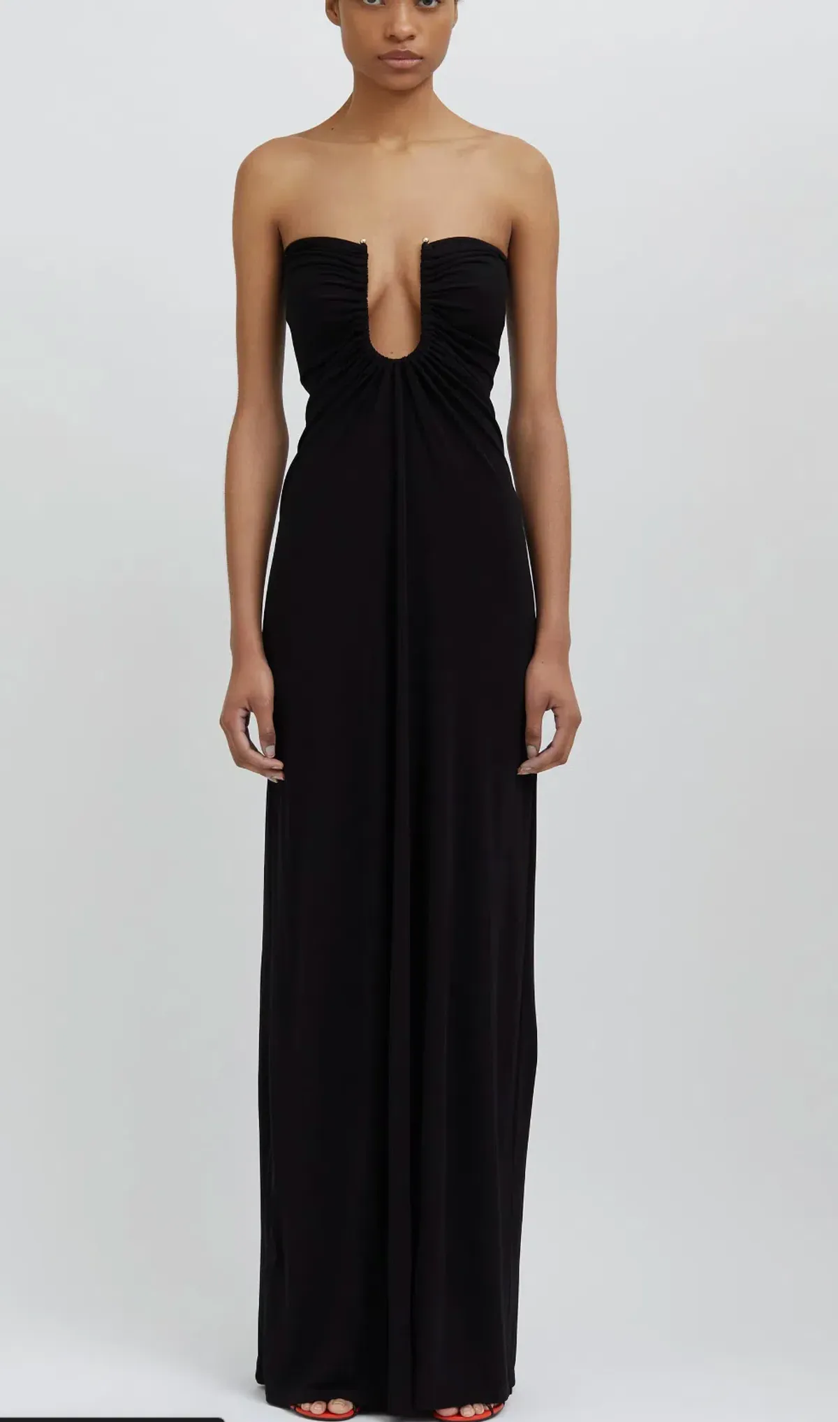 Christopher Esber Arced Palm Strapless Dress Black Size 8 - Image 4
