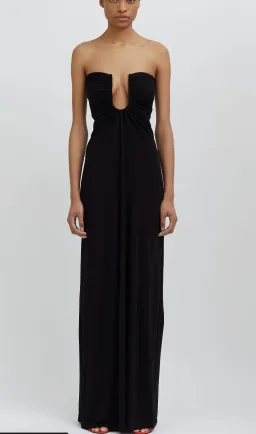 Christopher Esber Arced Palm Strapless Dress Black Size 8 for rent on The Volte - image 4