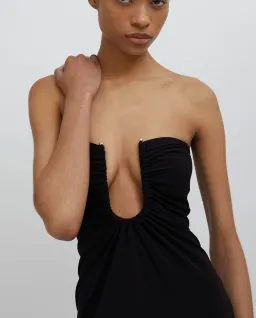 Christopher Esber Arced Palm Strapless Dress Black Size 8 for rent on The Volte - image 2