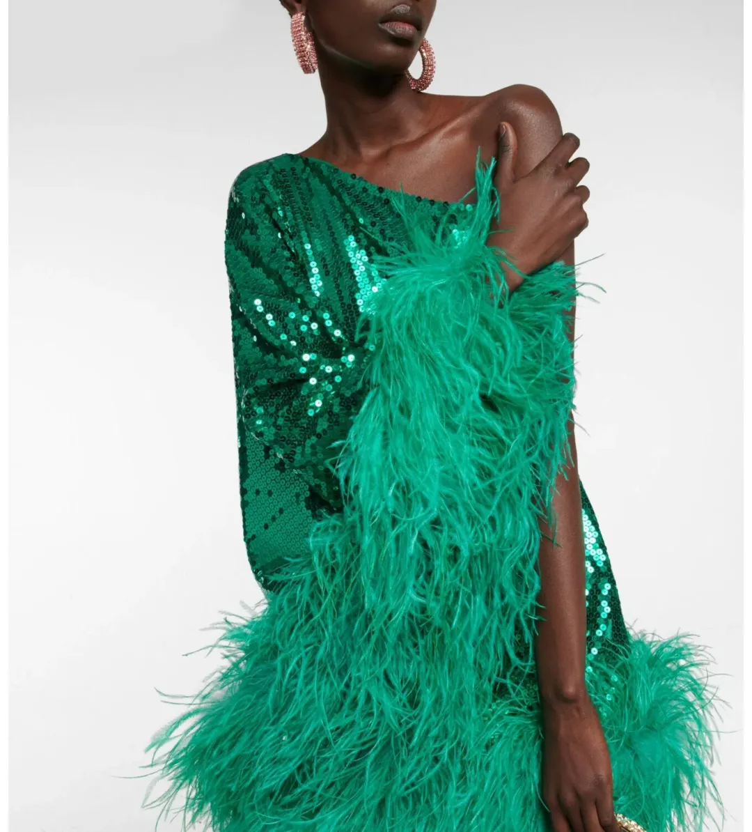 Taller Marmo Piccolo Disco Ubud Sequined Mini Dress Green Size 8 for rent on The Volte - main image