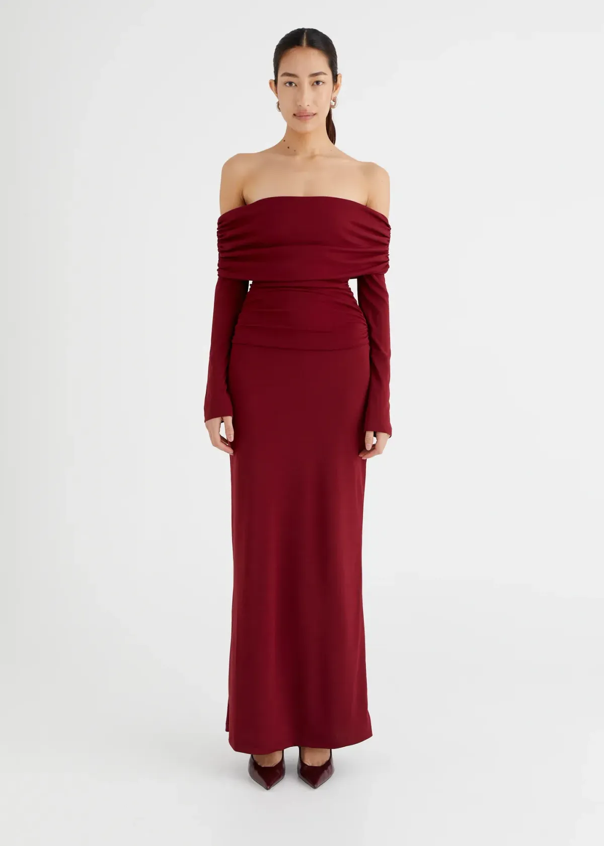 BENNI Lorena Maxi Dress Wine Size 8 - Image 1