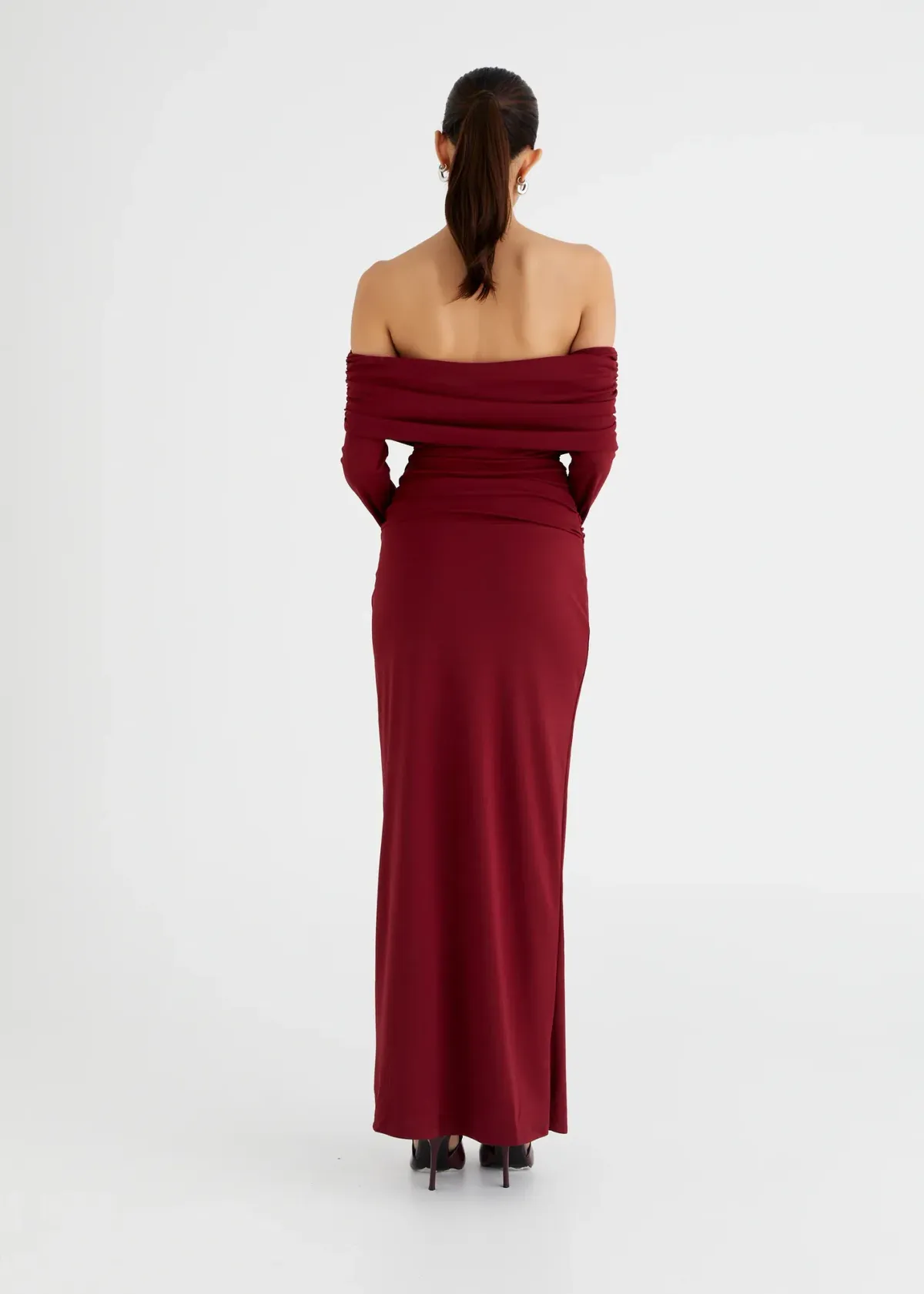 BENNI Lorena Maxi Dress Wine Size 8 - Image 4