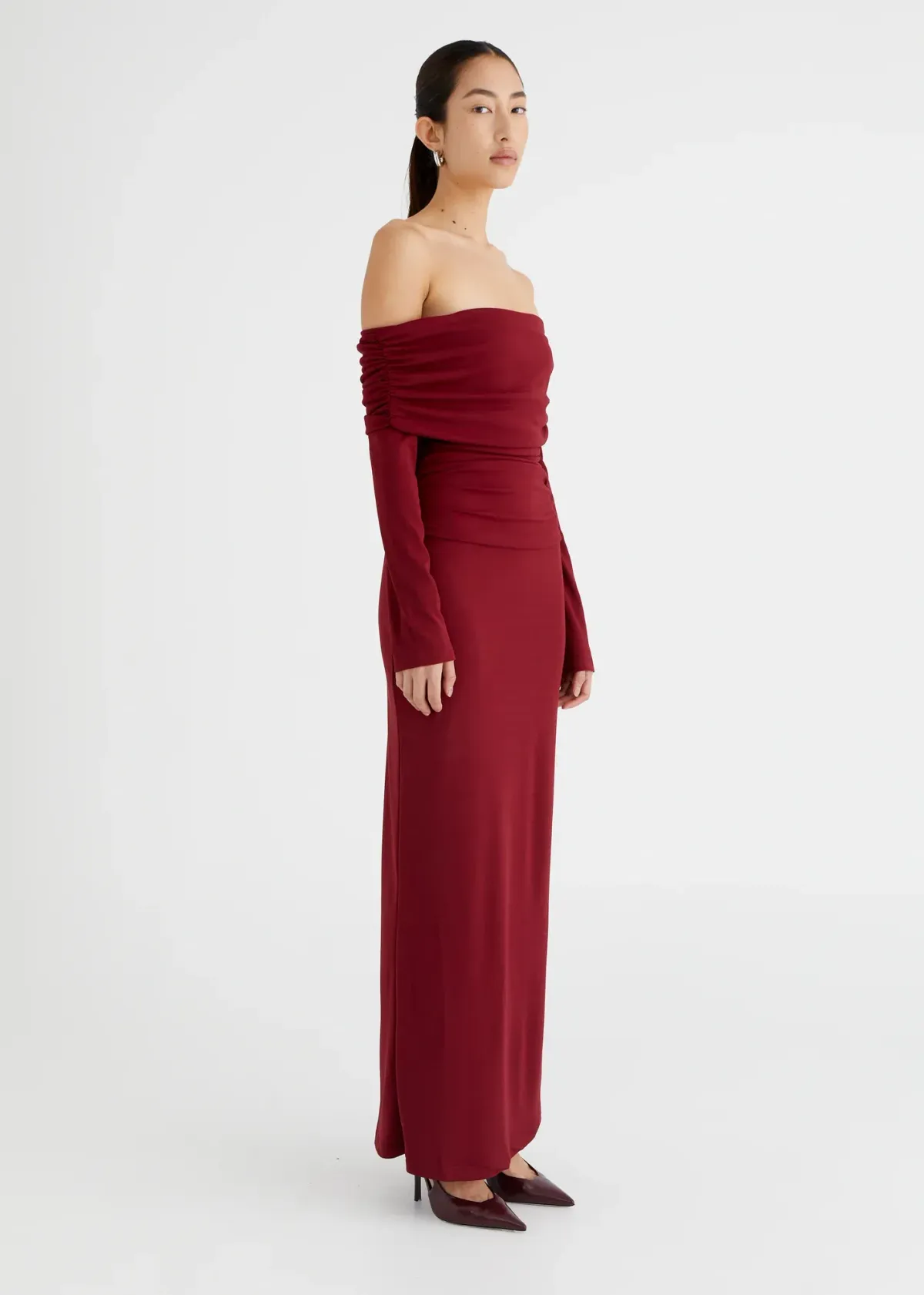 BENNI Lorena Maxi Dress Wine Size 8 - Image 2