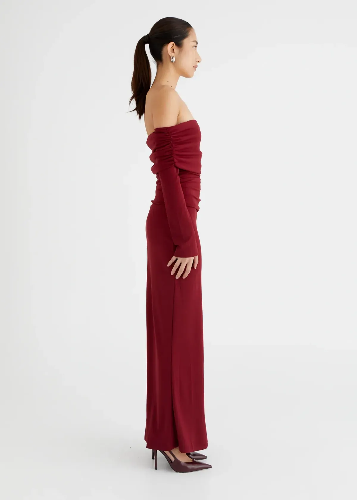 BENNI Lorena Maxi Dress Wine Size 8 - Image 5