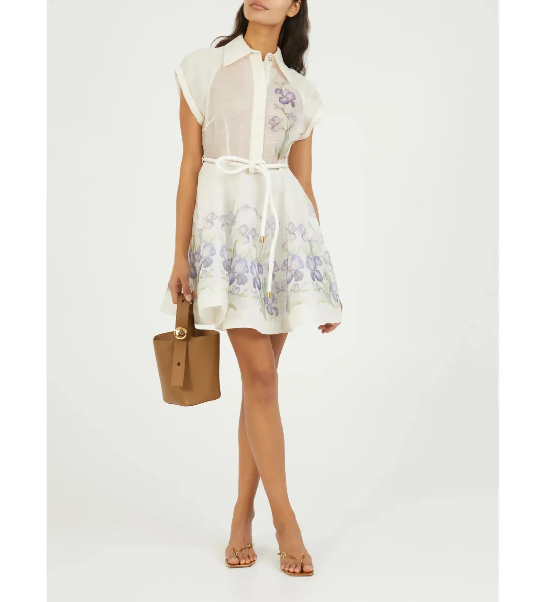 Zimmermann The Natura Flip Dress In Blue Iris Size 1/Au 10 for rent on The Volte - main image