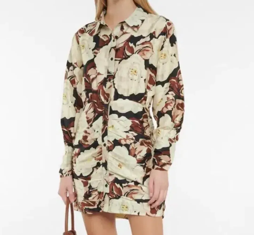 Sir the Label Vivienne Shirt Mini Dress Floral Size 2 / AU 10 for rent on The Volte - main image