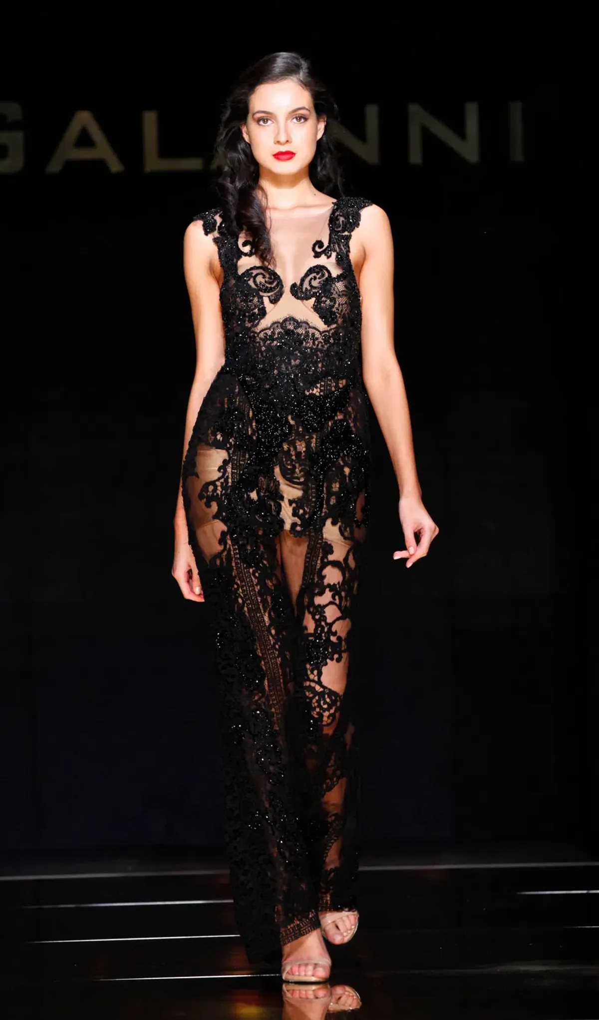 Galanni Devoreaux Gown Black Size 8 for rent on The Volte - main image